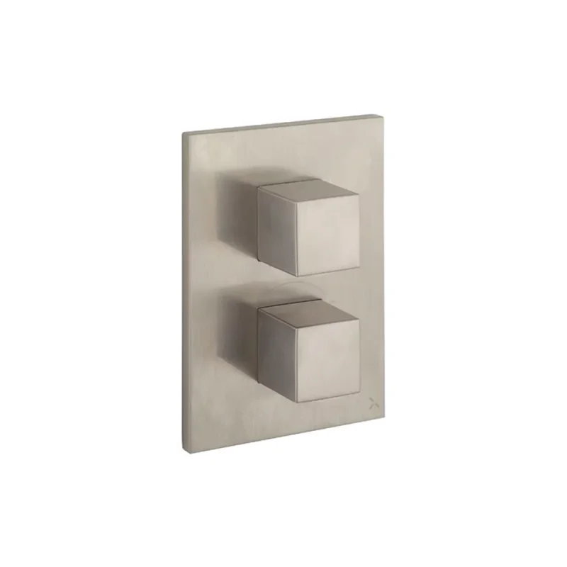Crosswater Crossbox Verge 2 Outlet Trim & Levers Brushed Nickel product image - Image 3
