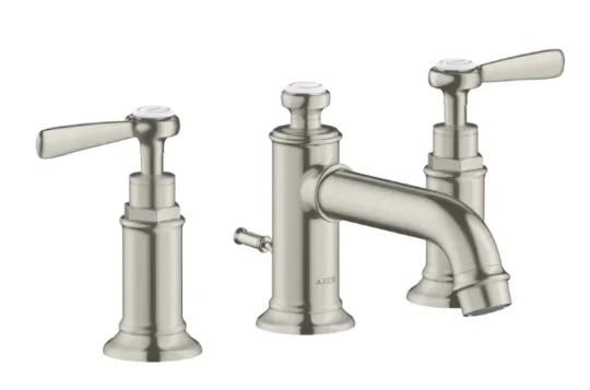 Axor Montreux 3-hole Basin Mixer 30 With Lever Handles And Pop-up Waste Stainless Steel Optic product image - Image 6