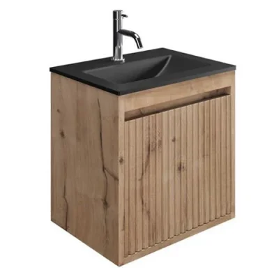Crosswater Flute 1 Drawer Wall Hung Unit Windsor Oak product image - Image 3
