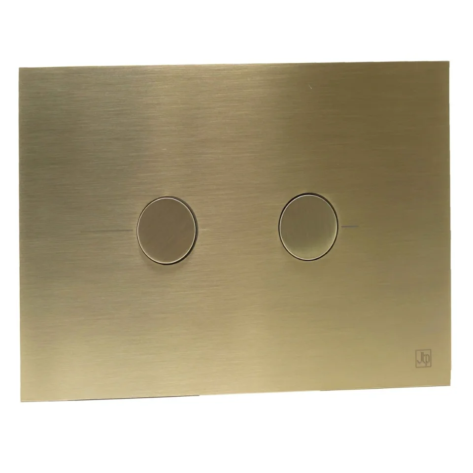 Just Taps Metal Pneumatic Flush Plate Brushed Brass detail view - Image 7