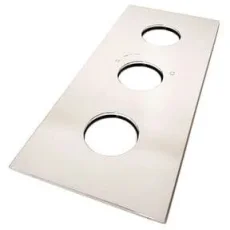 Crosswater Kai Lever/MPRO Crosshead Rectangular 2000 Thermostatic Back Plate Chrome detail view - Image 2