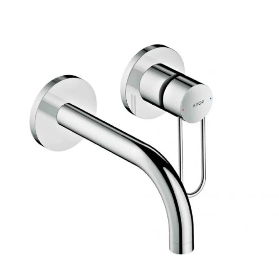 Axor Uno Single Lever Basin Mixer For Concealed Installation Wall-Mounted With Loop Handle And Spout 165mm Brushed Chrome product image - Image 2