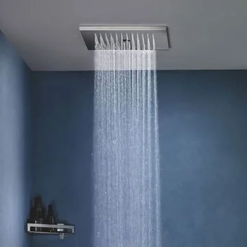 Crosswater Revive Twist Recessed Square Shower Head 380 x 380mm Polished Brushed Stainless Steel