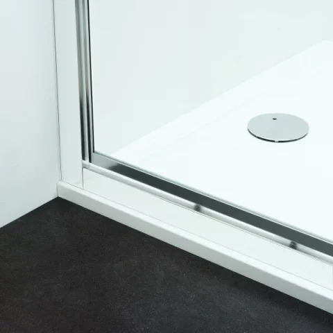 Crosswater Clear 6 Infold Door 760 Chrome detail view - Image 6