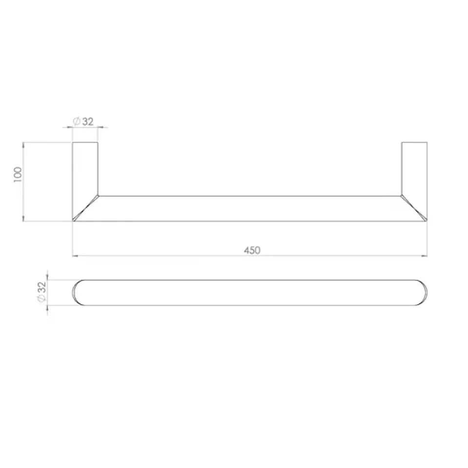 Saneux Ember 450mm Round Electric Towel Rail - 12v - Matte Black - Size Tolerance Between 440 - 445mm detail view - Image 4