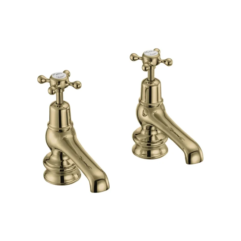 Burlington Claremont Qt Regent 5 Basin Taps - Gold product image - Image 3