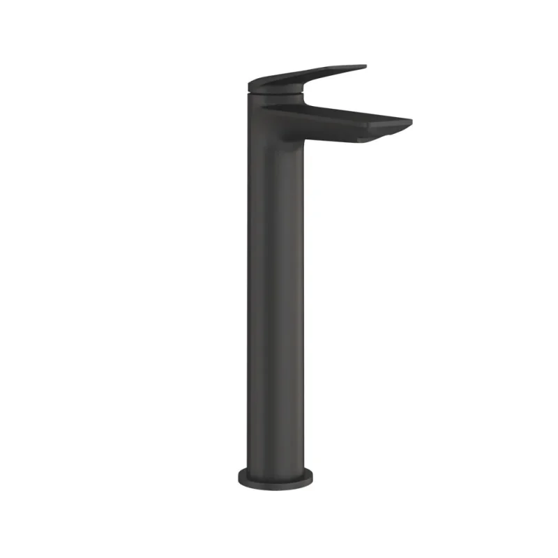 Britton Greenwich Tall Mono Basin Mixer Matt Black detail view - Image 3