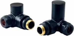 Ava Corner 1/2 Radiator Valve Black