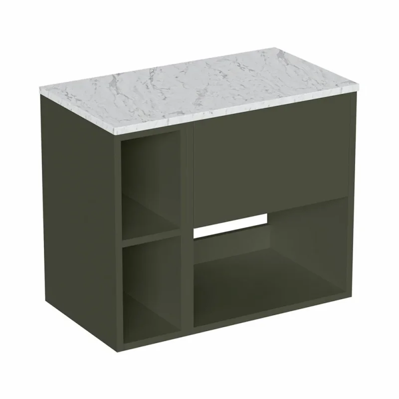 Britton Hackney Basin Unit 700mm Green Matt product image - Image 2