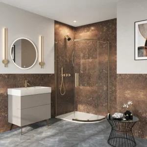 Crosswater Asura 8mm Quadrant Door 1000 x 800 Brushed Nickel