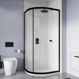 Crosswater 6mm Quadrant Single Door 1200 x 800 Matt Black