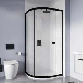 Crosswater 6mm Quadrant Single Door 1200 x 800 Matt Black