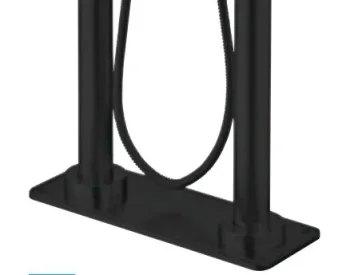Crosswater Union Floor Plate Matt Black detail view - Image 2