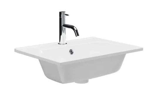 Crosswater Flute Ceramic Basin 1th White product image - Image 3