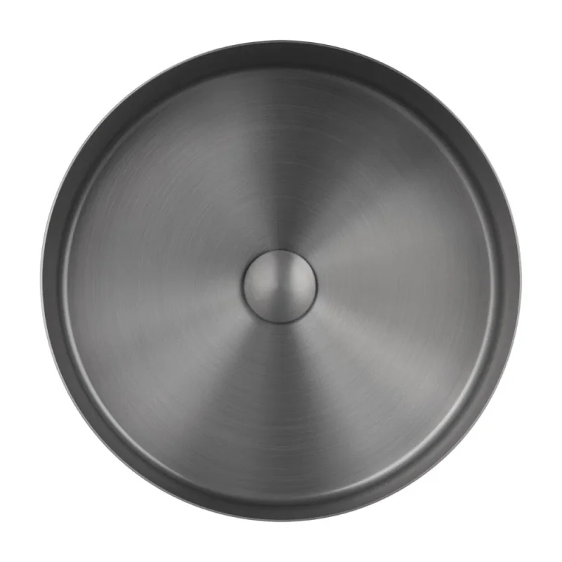 Just Taps Vos Brushed Black Grade 316 Stainless Steel Counter Top Basin detail view - Image 2