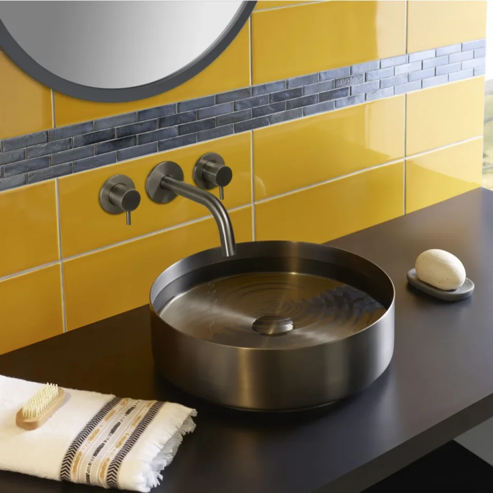 Just Taps Vos Brushed Black Grade 316 Stainless Steel Counter Top Basin product image - Image 4