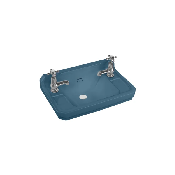 Burlington Edw Cloakroom Basin51cm 2th Alaska Blue