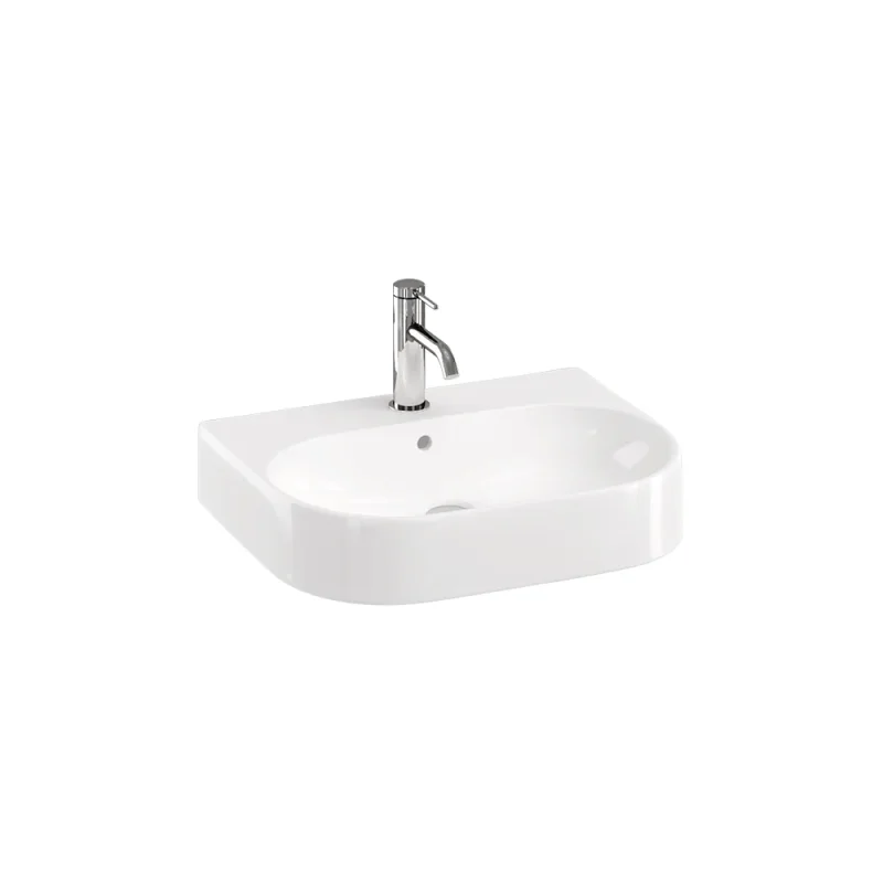 Britton Trim Basin 500mm 1 Tap Hole Gloss White product image - Image 4