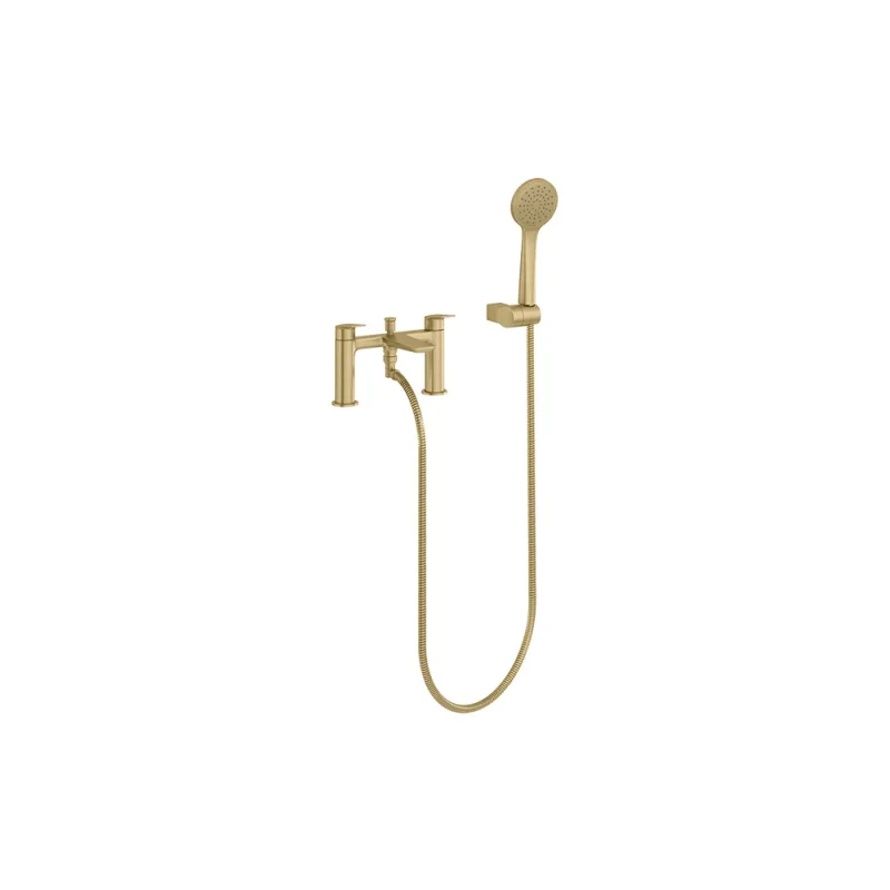 Britton Greenwich 2 Tap Hole Bath Shower Mixer Brushed Brass product image - Image 3