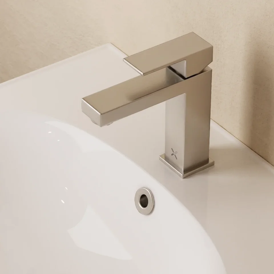 Crosswater Verge Basin Mono No Waste Brushed Nickel detail view - Image 6