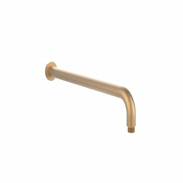 Saneux Cos 400mm Wall Mounted Shower Arm - Brushed Brass
