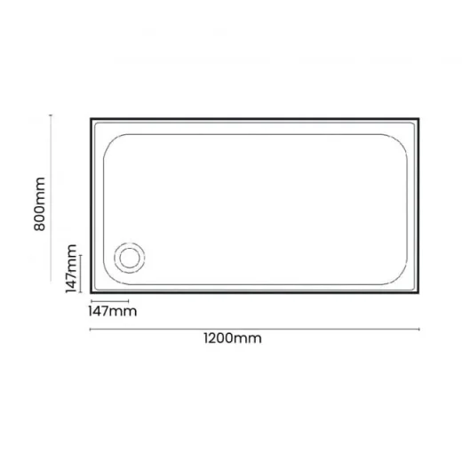 Merlyn Touchstone Slip Resistant Rectangular Tray 1200 X 800mm detail view - Image 3