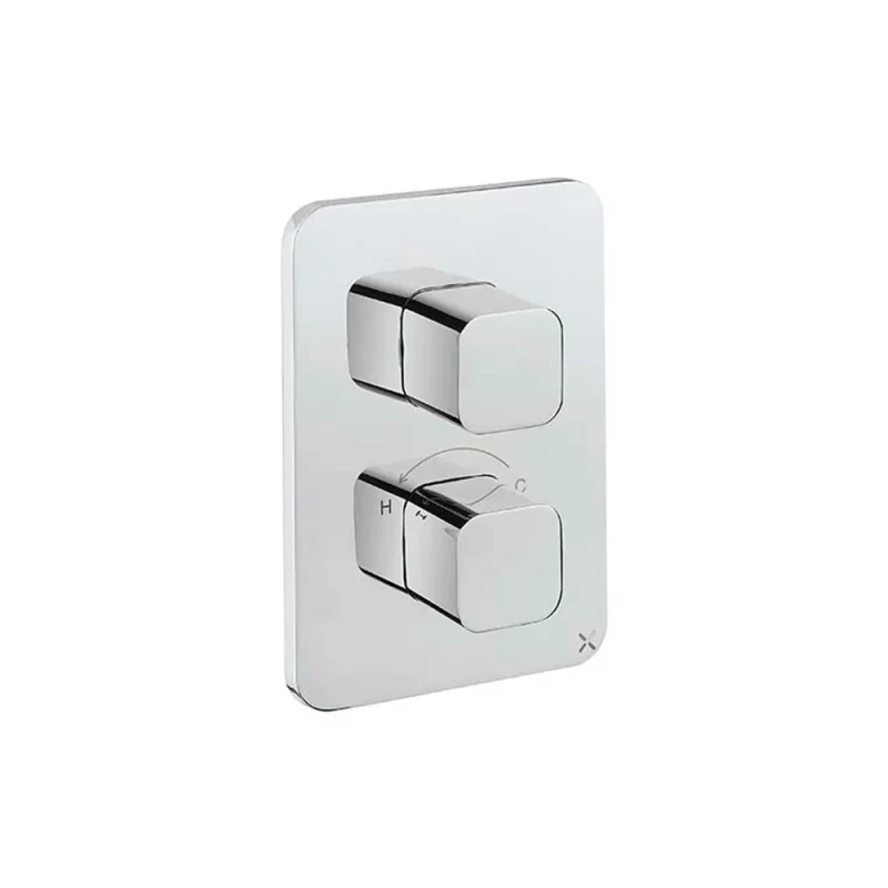 Crosswater Crossbox Atoll / Glide II 1 Outlet Trim & Levers Chrome product image - Image 4