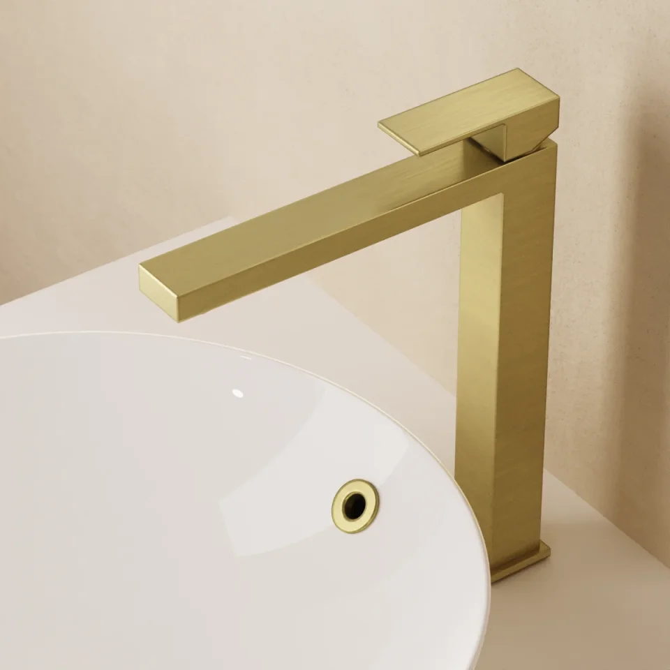 Crosswater Verge Tall Mono No Waste Brushed Brass detail view - Image 4