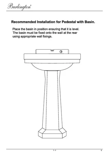 Burlington Standard Pedestal Moon Grey detail view - Image 2