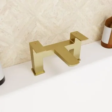 Crosswater Verge Bath Filler Brushed Brass detail view - Image 2