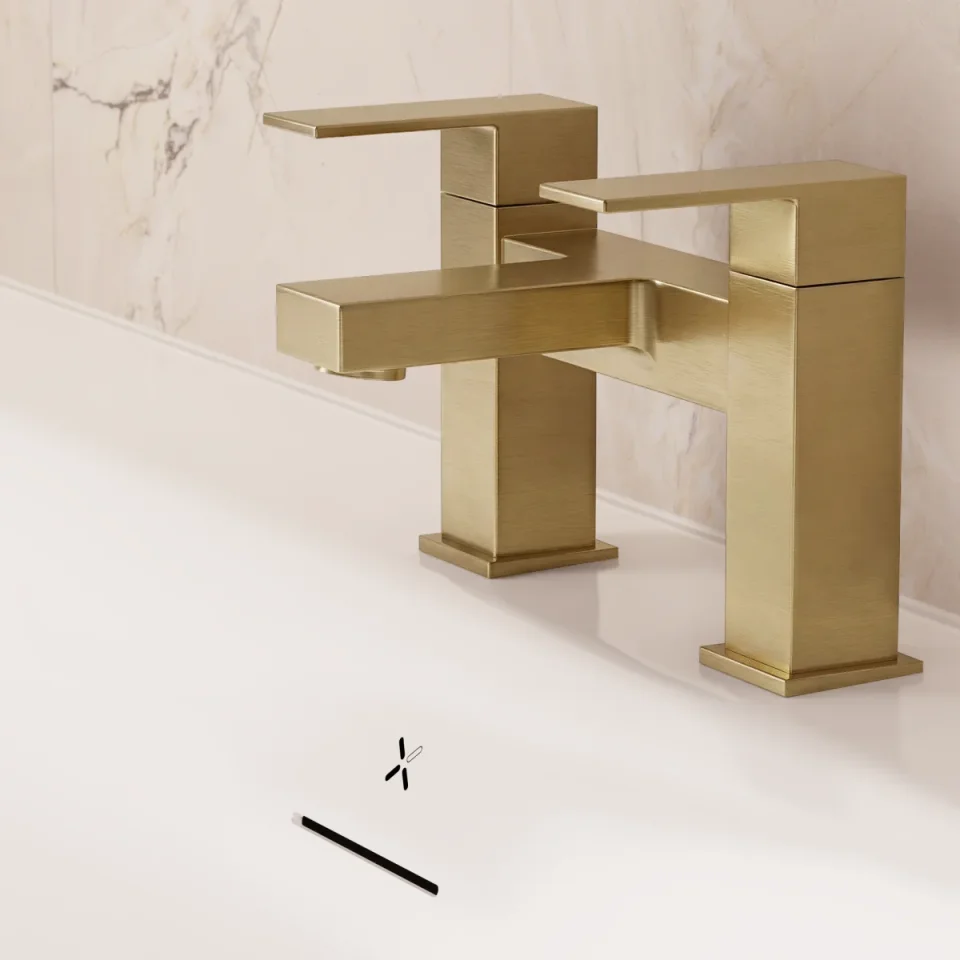 Crosswater Verge Bath Filler Brushed Brass detail view - Image 7