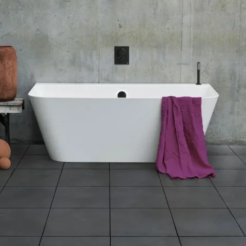 Crosswater Artist Petite Bath White detail view - Image 4
