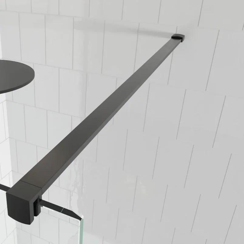 Crosswater Gallery Glass Wall Brace Matt Black detail view - Image 3