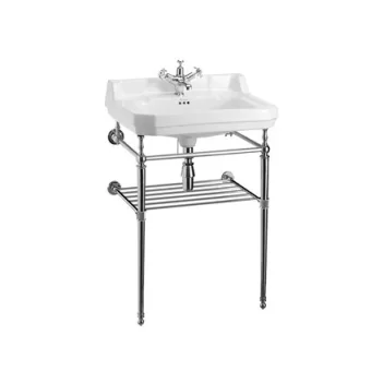 Burlington Optional Towel Rack For Basin Stand T23a Chrome detail view - Image 2