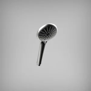 Ava Round Multi Function Shower Handset - Brushed Stainless Steel