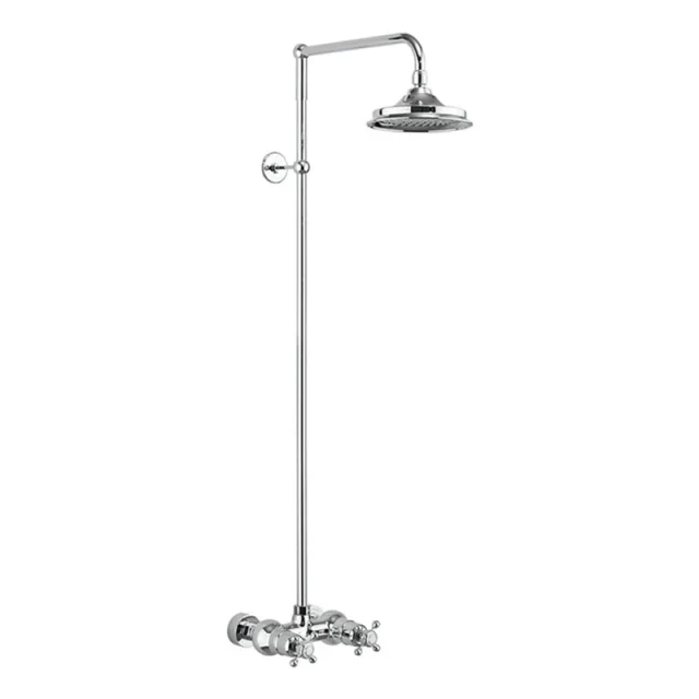 Burlington Thermostatic Exposed Shower Bar Valve Chrome detail view - Image 2