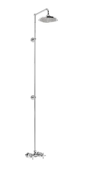 Burlington Thermostatic Exposed Shower Bar Valve Chrome