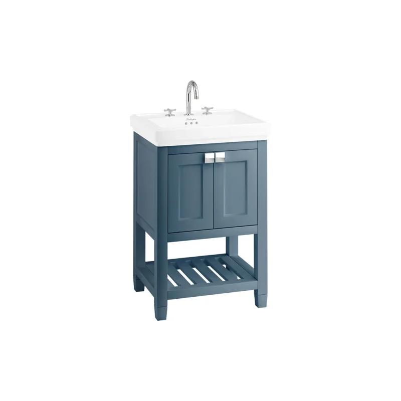 Burlington Riviera 580mm Vanity Unit Blue product image - Image 5