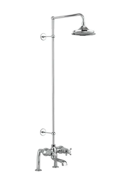 Burlington Tay Thermo Bath Shower Mixer Deck Mounte Chrome
