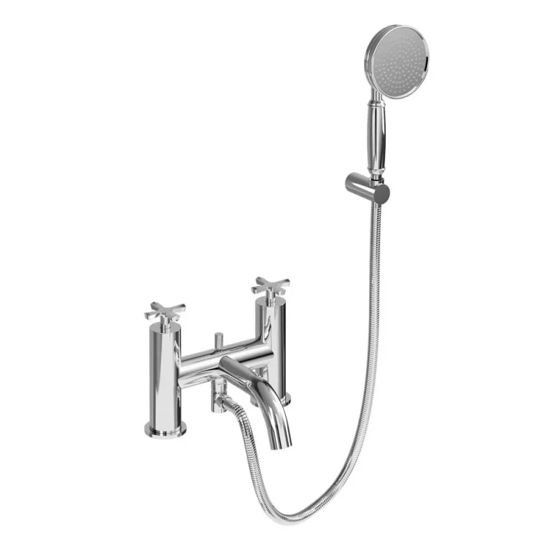 Burlington Riviera Bath Shower Mixer Chrome detail view - Image 3
