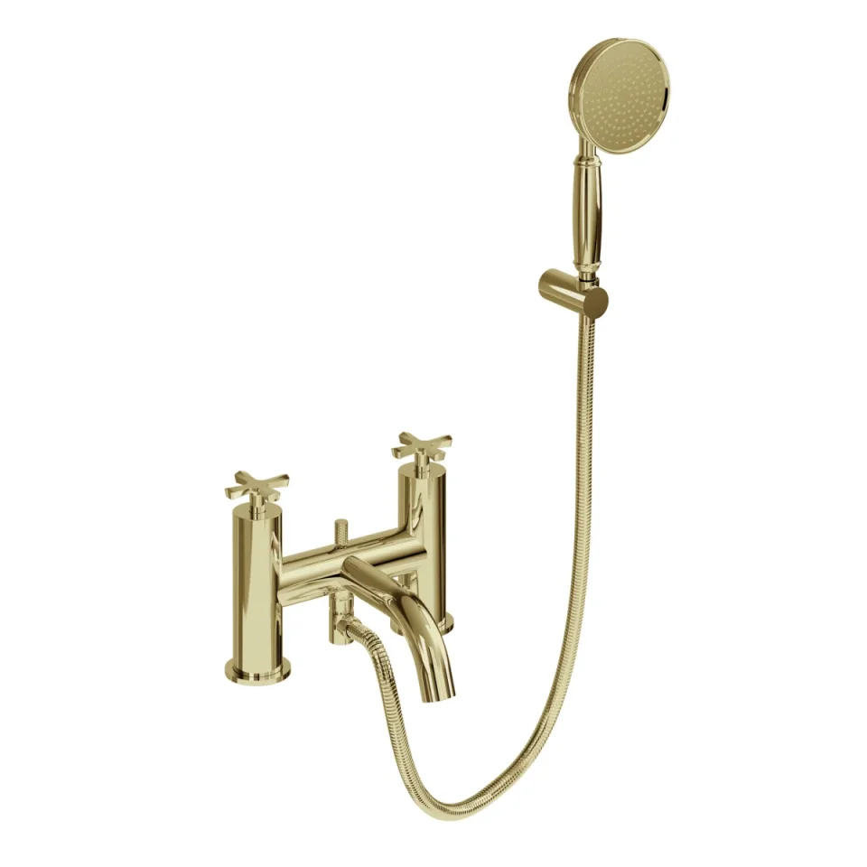 Burlington Riviera Bath/shower Mixer Gold detail view - Image 3