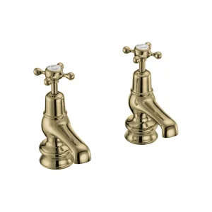Burlington Claremont Regal Qt 3 Basin Taps Gold