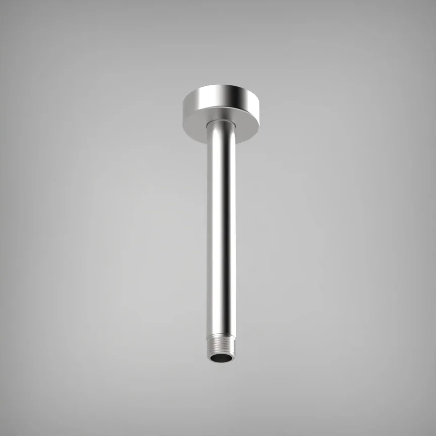 Ava Ceiling Mounted 200mm Round Ceiling Arm - Brushed Stainless Steel product image - Image 1
