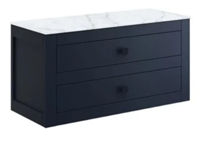 Crosswater Canvass Basin Unit 900 Deep Indigo Blue detail view - Image 2