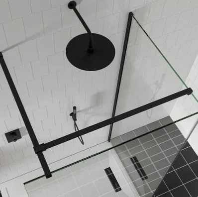 Crosswater Gallery Angled Brace Bar Matt Black detail view - Image 3