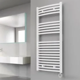 Reina Diva 400 X 800 Towel Radiator White Flat detail view - Image 2