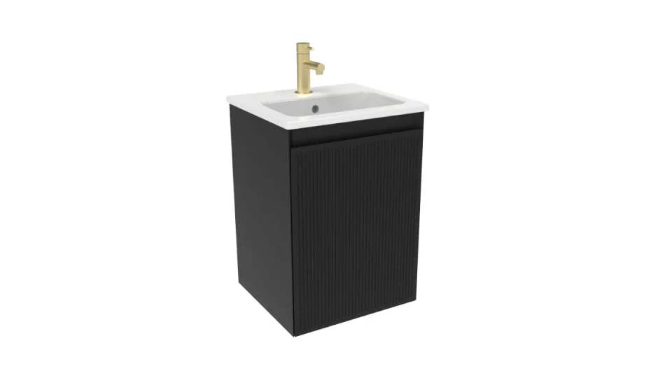 Saneux Monument 40cm 1 Door Wall Mounted Unit - Matte Black product image - Image 3