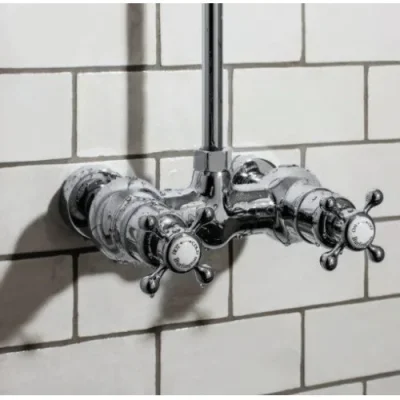 Burlington Eden 2 Outlet Exposed Bar Shower Valve Chrome detail view - Image 2