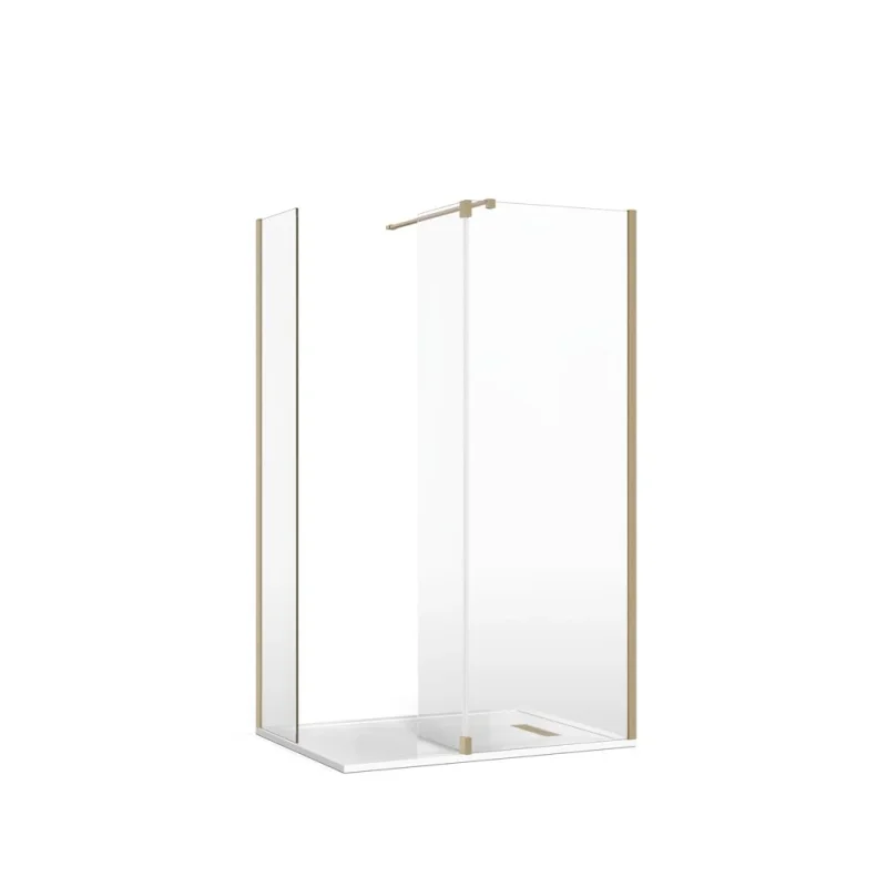 Crosswater Gallery Glass Glass Bracket Brushed Brass detail view - Image 3