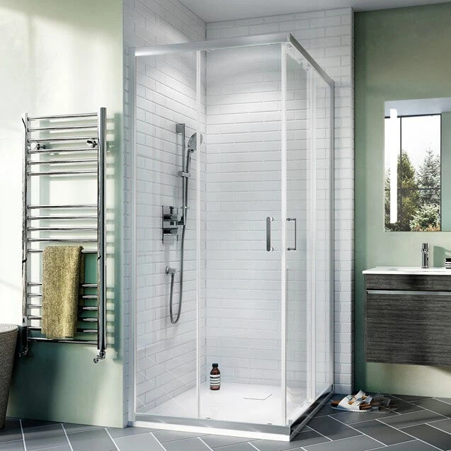 Crosswater Kai 6 Corner Entry Sliding Door 800 Silver